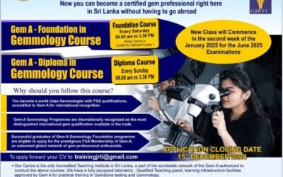 Follow Gem-A Diploma in Gemology Courses in GJRTI Sri Lanka